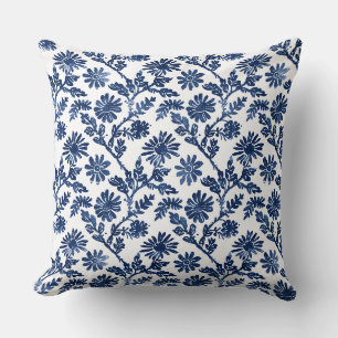 Blauw Witte Worp Kussen