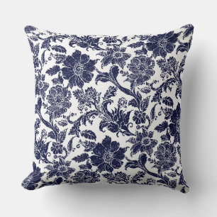 Blauw Witte Worp Kussen