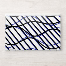 Blauw Witte Zwarte Laptop Skin Covers Voor HP Lapt