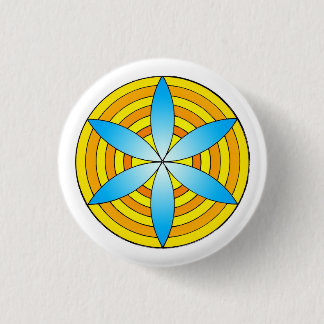 blauw zaad ronde button 3,2 cm