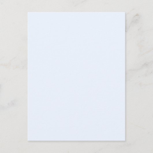 Blauw Zacht Wit Pastel Effen Kleur Briefkaart (Voorkant)