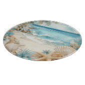 BLAUW ZANDSTRAND LANDSCHAP MET SCHELPEN SNIJPLANK (Hoek)
