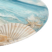 BLAUW ZANDSTRAND LANDSCHAP MET SCHELPEN SNIJPLANK (Hoek)