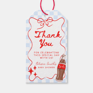 Blauw Ze is klaar om te baren Baby Shower Bedankt  Cadeaulabel