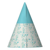 Blauw Zebra Baby shower Partij Pet Feesthoedjes (Achterkant)