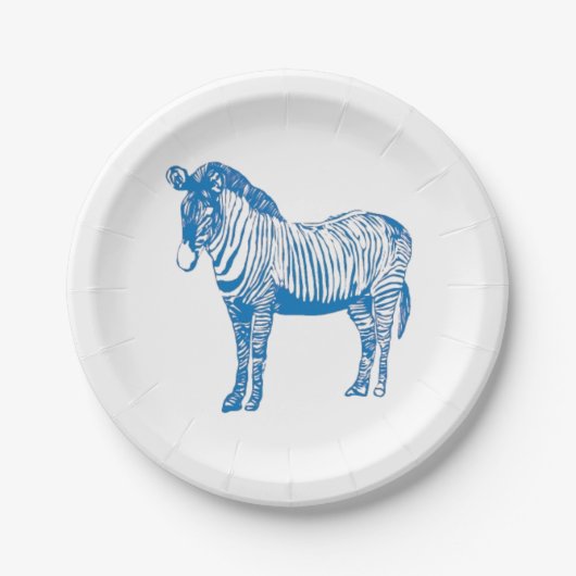 Blauw zebra bord (Voorkant)