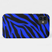 blauw zebra Case-Mate iPhone case (Achterkant (horizontaal))