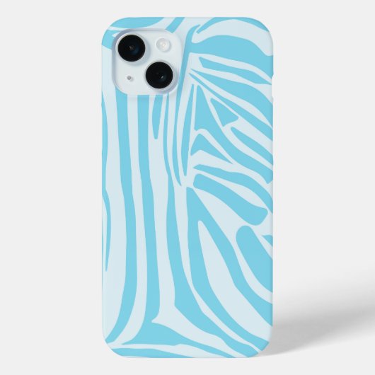 Blauw Zebra Patroon Case-Mate iPhone Case (Achterkant)