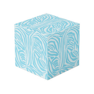 Blauw Zebra Patroon Kubus