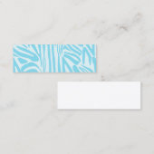 Blauw Zebra Patroon Mini Visitekaartje (Voorkant / Achterkant)