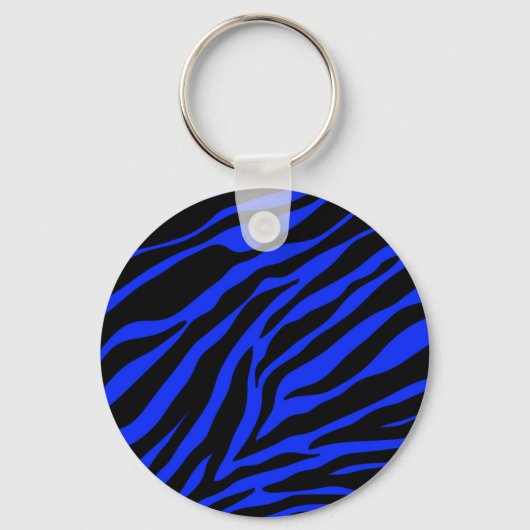 blauw zebra sleutelhanger (Voorkant)