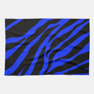 blauw zebra theedoek