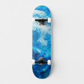 Blauw Zee Abstract waterschaarplaat Skateboard (Voorkant)