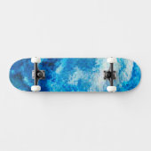 Blauw Zee Abstract waterschaarplaat Skateboard (Horizontaal)