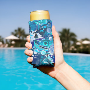 Blauw Zee beluistert Abstracte kunst