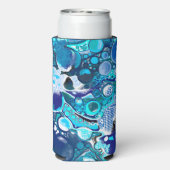 Blauw Zee beluistert Abstracte kunst (Seltzer Achterkant)