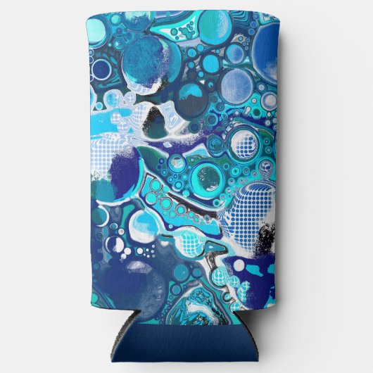 Blauw Zee beluistert Abstracte kunst (Voorkant)