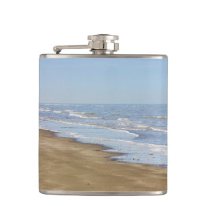 Blauw Zee en schoorfoto Heupfles