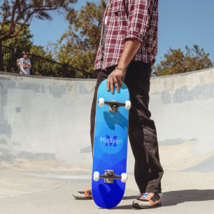 Blauw zee geometrisch maaspatroon in de zomer Mono Skateboard
