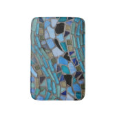 Blauw Zee Glass Mosaic Small Bath Mat (Voorkant Verticaal)