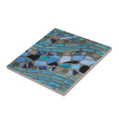 Blauw Zee Glass Mosaic Tegeltje (Zijkant)
