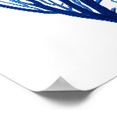 Blauw Zee koraal afdrukken # 7-tapedrive Poster (Hoek)