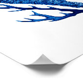 Blauw Zee koraal print #2 Kustmuur art decor (Hoek)