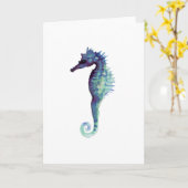 Blauw zee paard ontwerp nautische oceanische zeepa kaart (Gele Bloem)