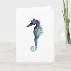 Blauw zee paard ontwerp nautische oceanische zeepa kaart