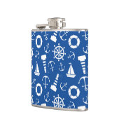 Blauw Zee Patroon Heupfles (Links)