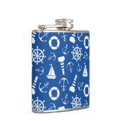 Blauw Zee Patroon Heupfles (Rechts)