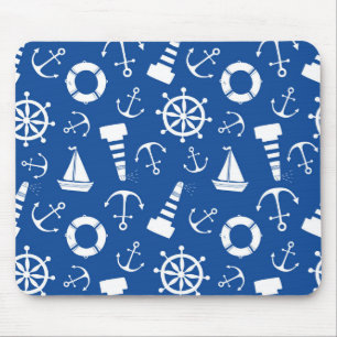 Blauw Zee Patroon Muismat