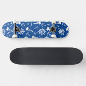 Blauw Zee Patroon Skateboard (Horizontaal)
