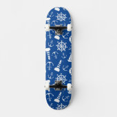Blauw Zee Patroon Skateboard (Voorkant)
