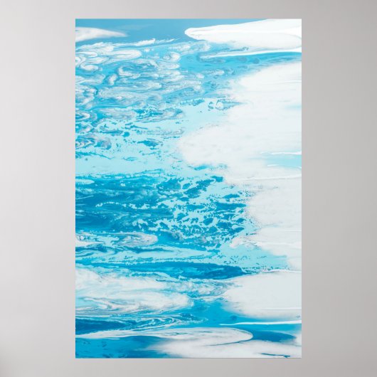 Blauw zee poster (Voorkant)
