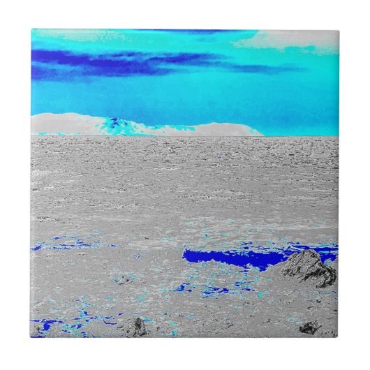 blauw zee tegeltje (Voorkant)