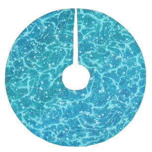 Blauw zee Water met spaarpjes Kerstboom Rok
