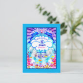 Blauw zee ​ ​ wereld - dolfijnkarralen Uitnodiging (Staand voorkant)