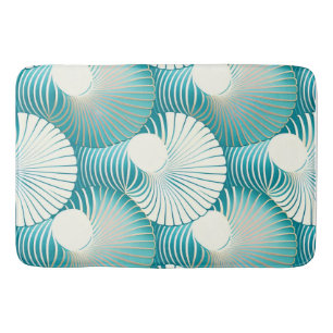 Blauw zeeen omhulselpatroon badmat