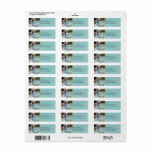 Blauw Zeeglas Adresetiketten Strand Kustfossielen Etiket (Full Sheet)