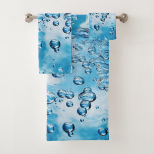 Blauw zeewater bad handdoek