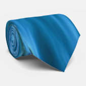 Blauw zeewater stropdas (Opgerold)