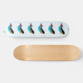 blauw zeewier skateboard (Horizontaal)