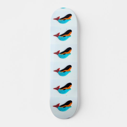 blauw zeewier skateboard (Voorkant)