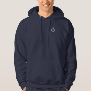 blauw zeezeilanker hoodie