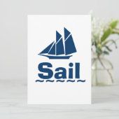 Blauw zeilen kaart (Staand voorkant)