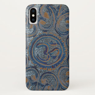 Blauw Zen Yoga Meditatie OM Aum Mantra Ajna iPhone X Hoesje