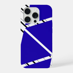 Blauw Zig Zag Patroon iPhone Hoesje iPhone 15 Pro Hoesje