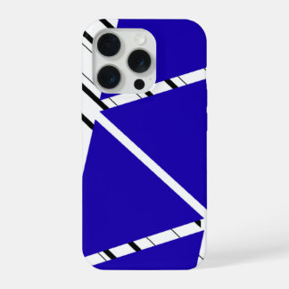 Blauw Zig Zag Patroon iPhone Hoesje iPhone 15 Pro Hoesje