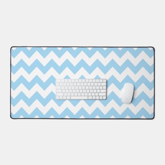 Blauw zigzag, Blauwe Chevron, Geometrisch Patroon Bureaumat (Keyboard & Muis)